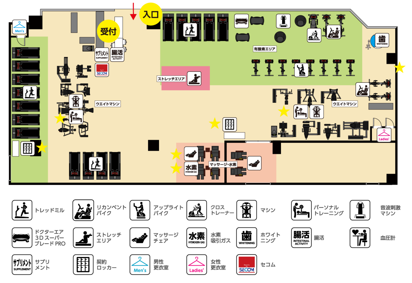 アッティーボジム富津店設備
