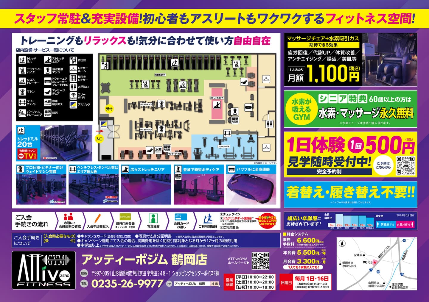 AttivoGym鶴岡店フライヤーB