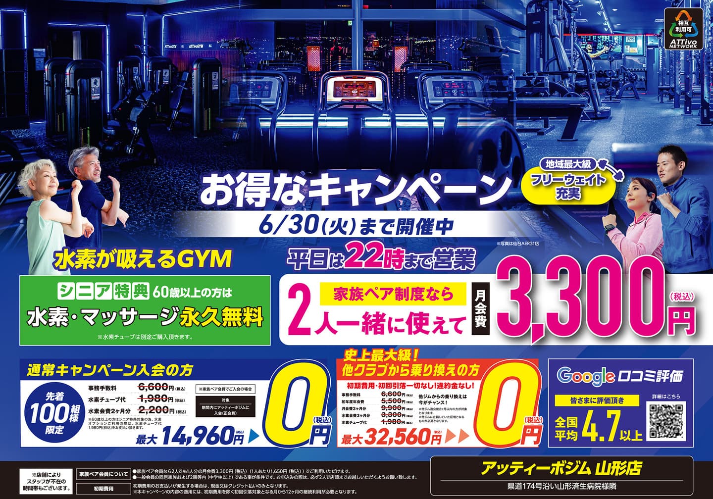 AttivoGym山形店フライヤーA