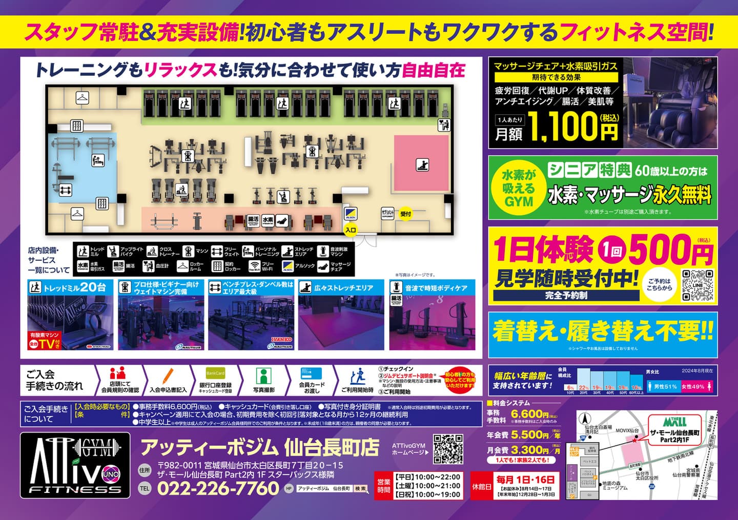 AttivoGym仙台長町店フライヤーB