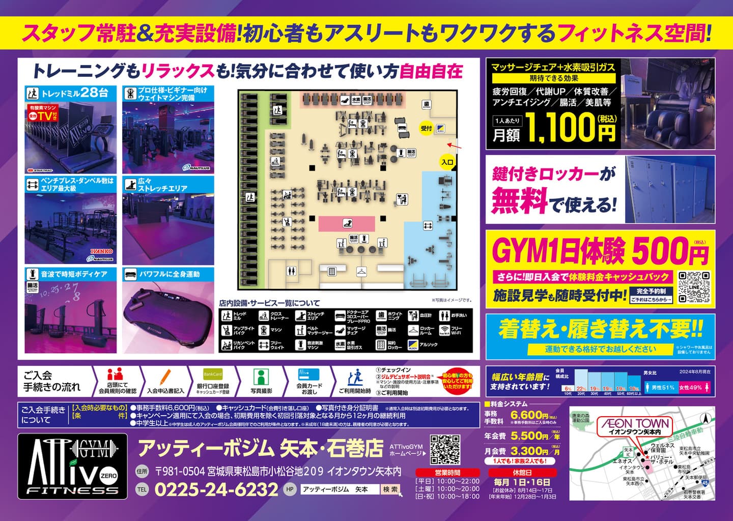 AttivoGym矢本石巻店フライヤーB