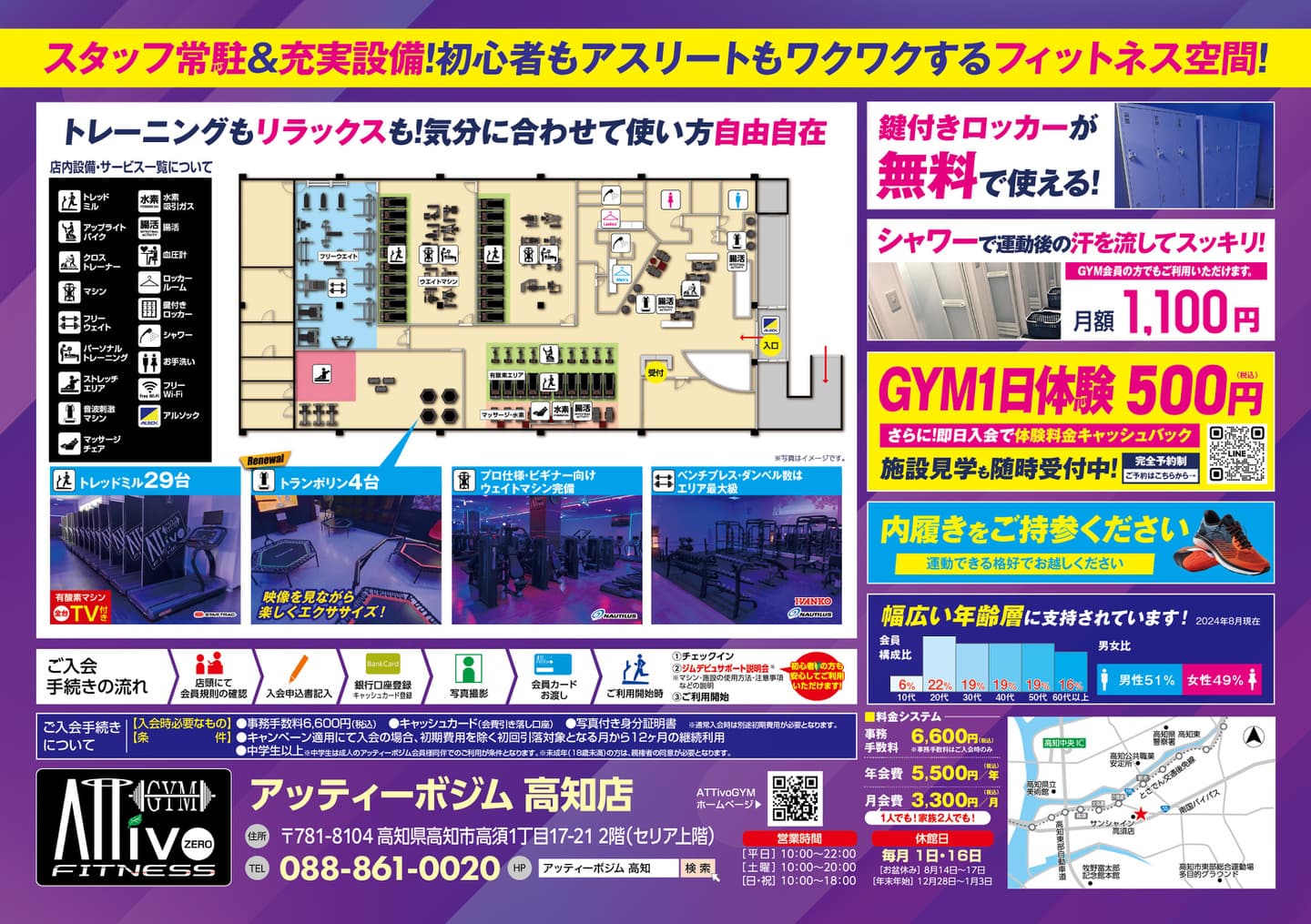 AttivoGym高知店フライヤーB