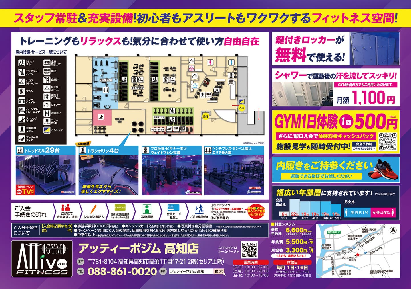 AttivoGym高知店フライヤーB