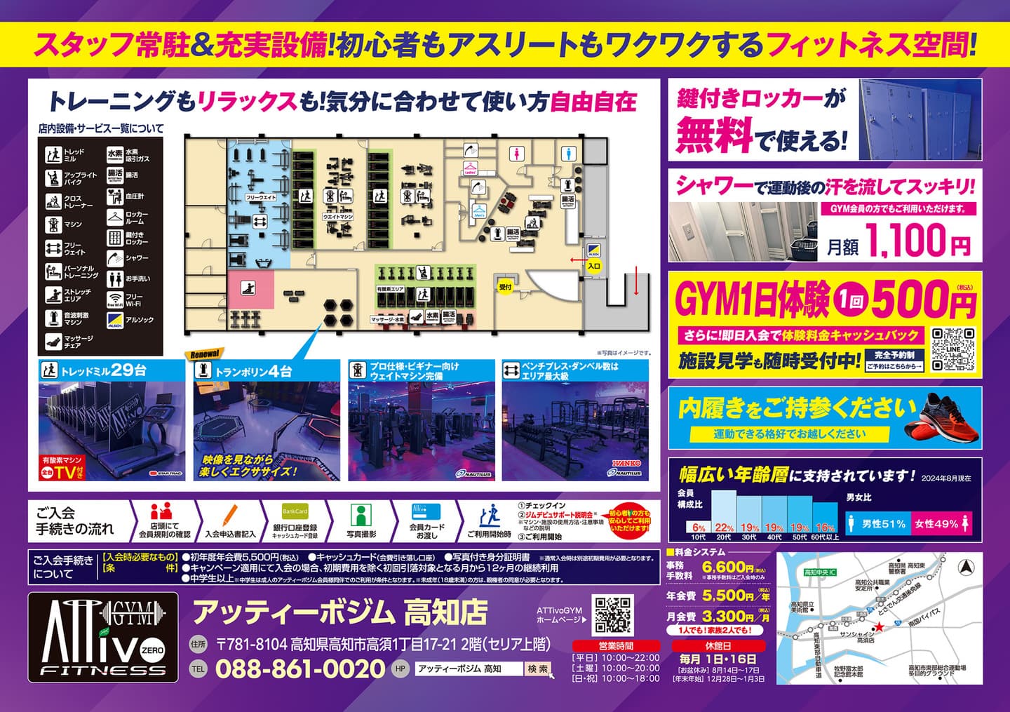 AttivoGym高知店フライヤーB