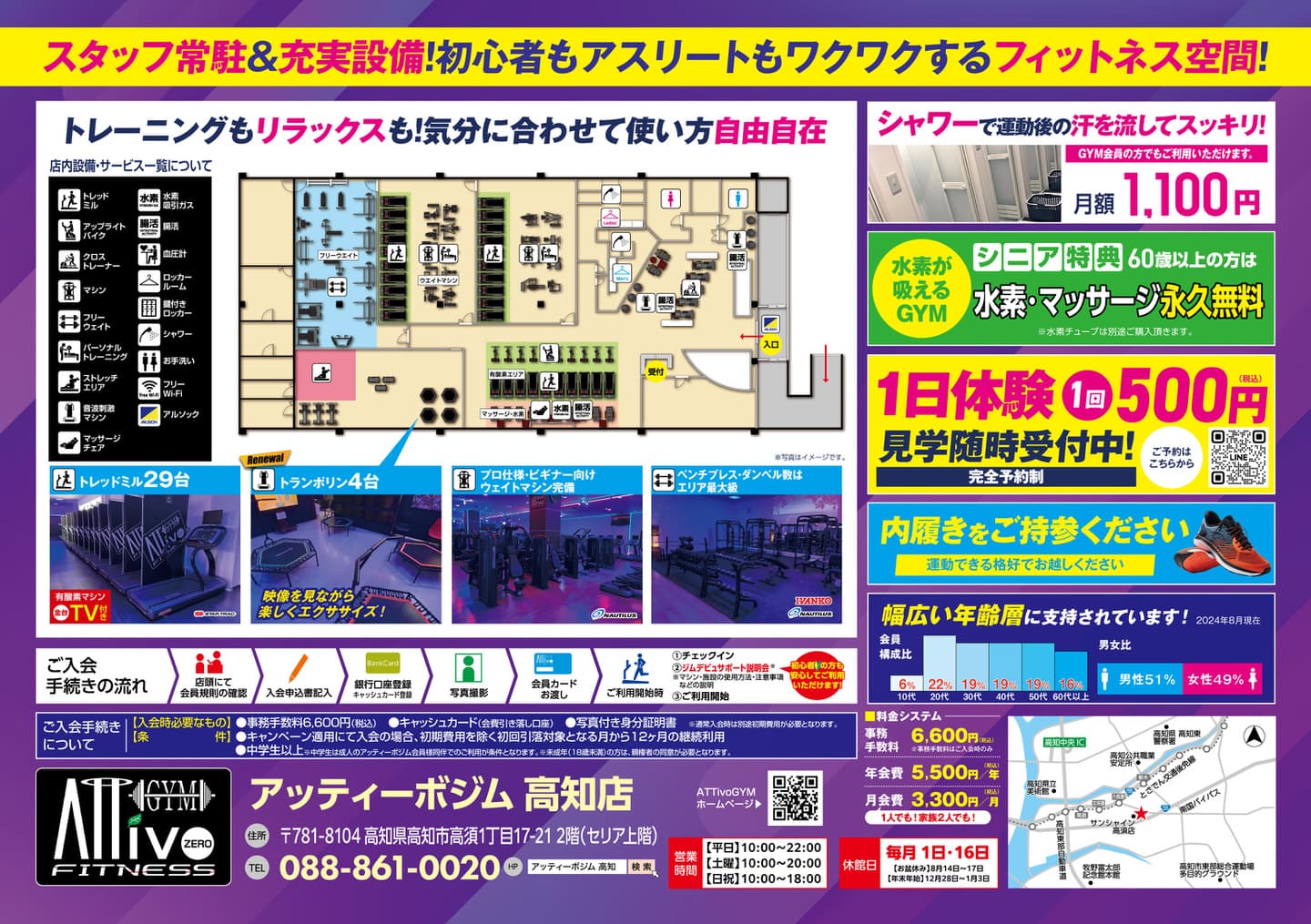 AttivoGym高知店フライヤーB