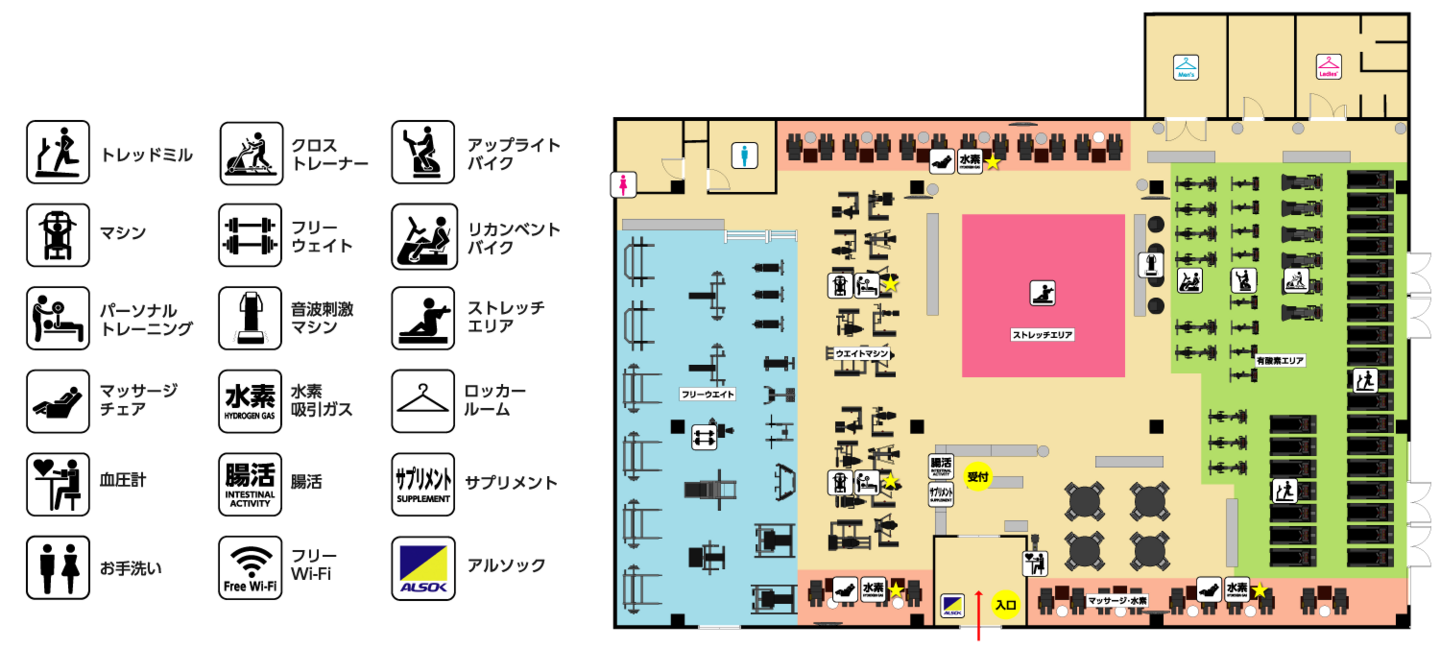AttivoGym東根店フロア