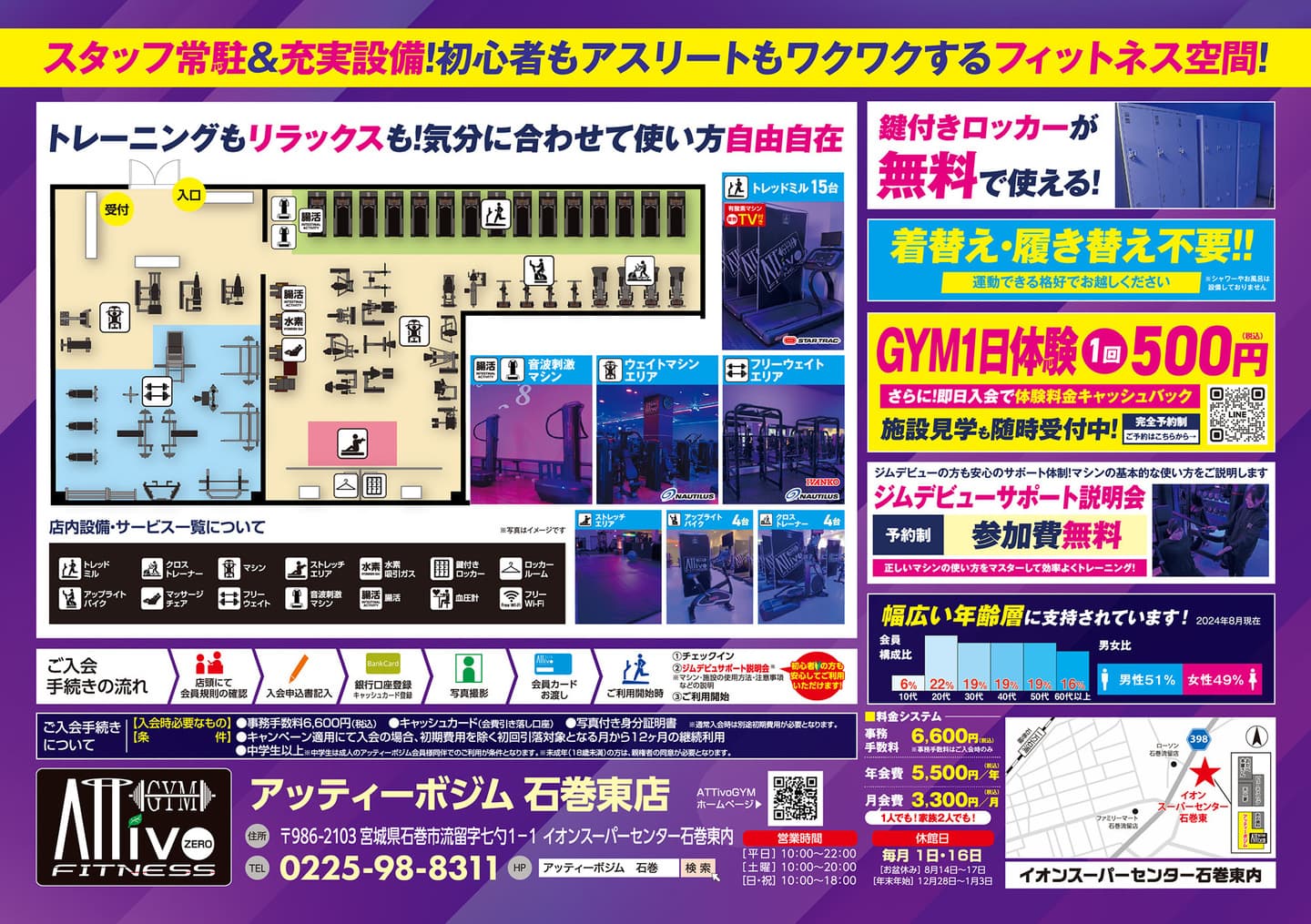 AttivoGym石巻東店フライヤーB
