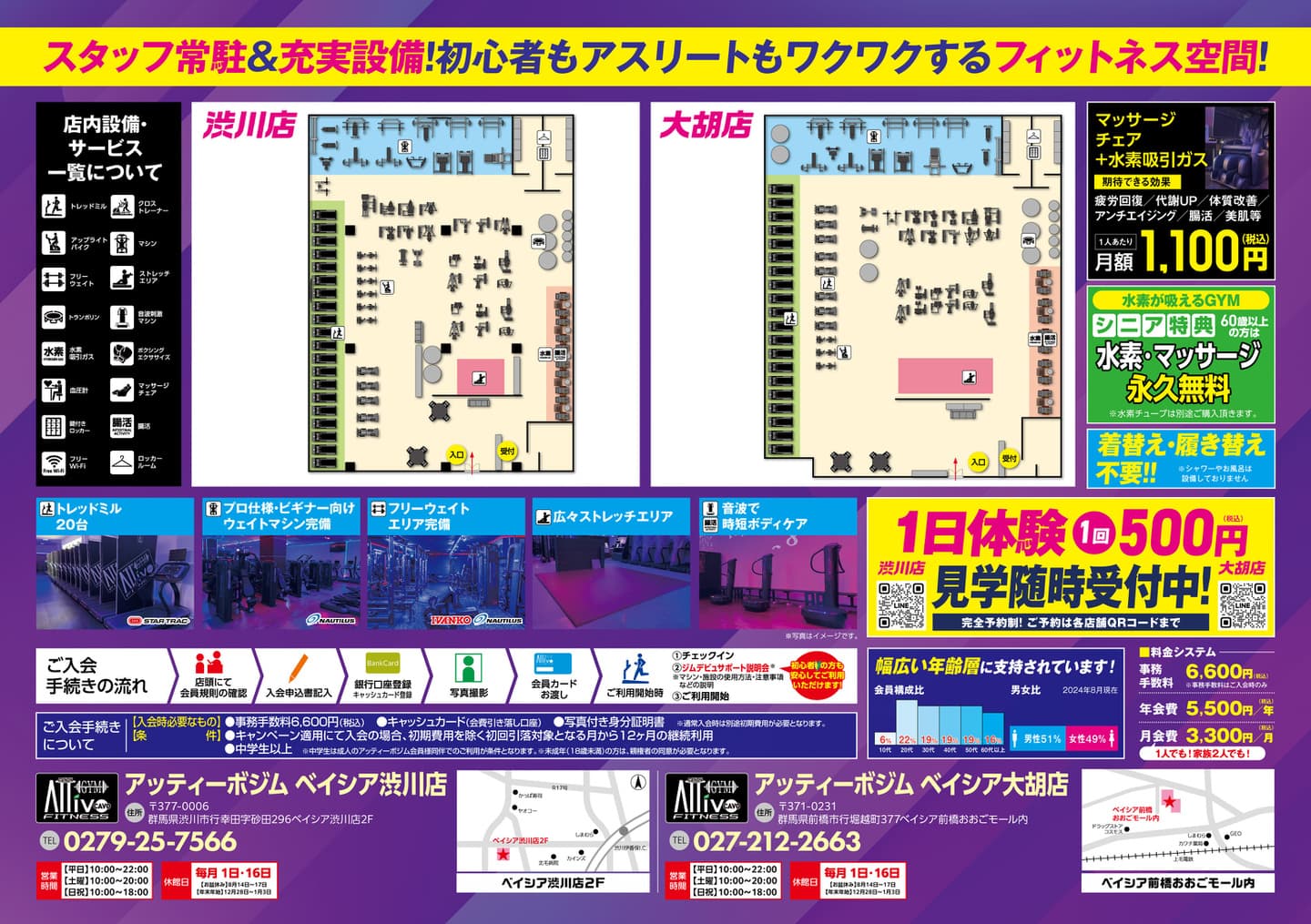 AttivoGymベイシア渋川店フライヤーB