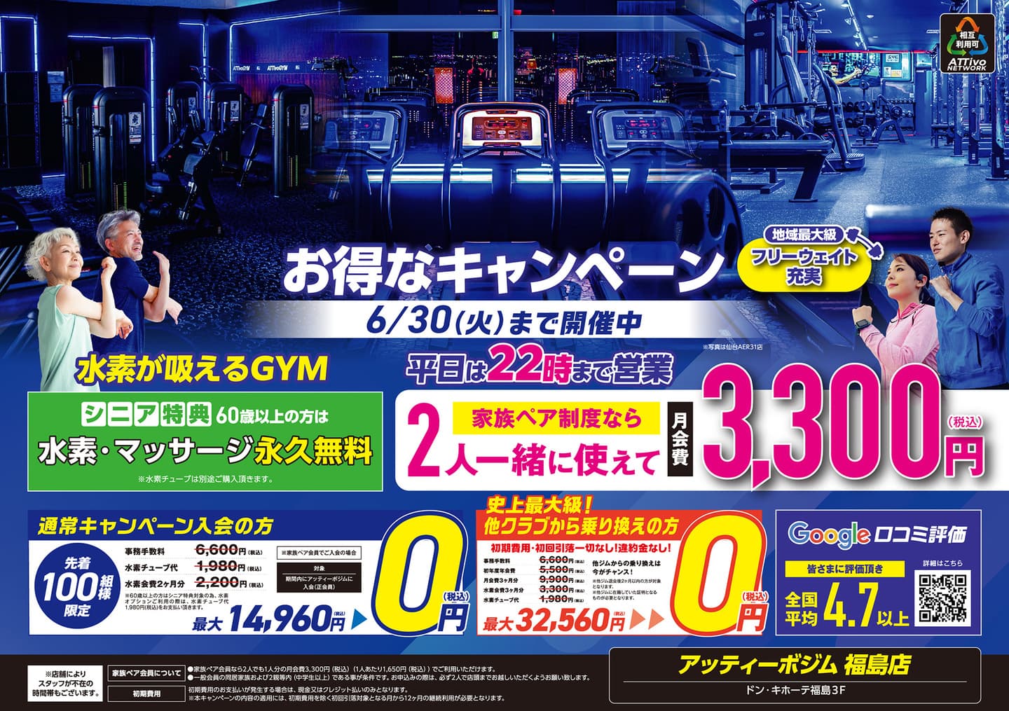 AttivoGym福島店フライヤーA