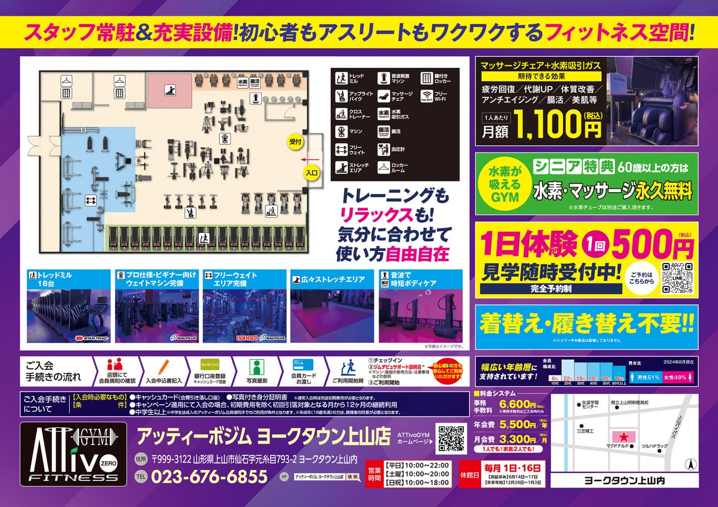 AttivoGymヨークタウン上山店フライヤーB